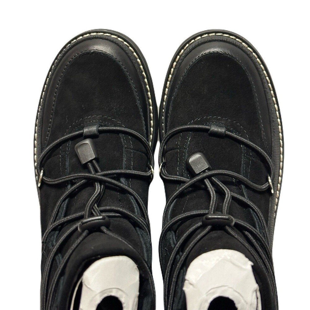 NEW Lucky Brand Womens Size 6.5 Caelia Pull On Black Suede Lug Sole Winter Boots - Picture 6 of 9